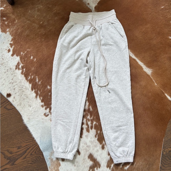 ALO Yoga Pants - ALO Yoga Gray Sweatpants with Elastic Cuffs and Drawstring Waistband